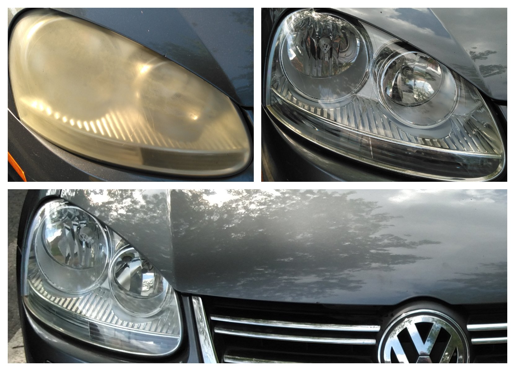 Headlight restoration before and after